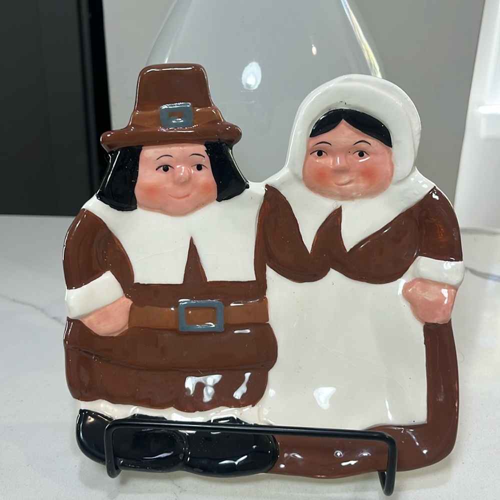 Publix Pilgrim Couple/Pair Spoon Rest Thanksgiving